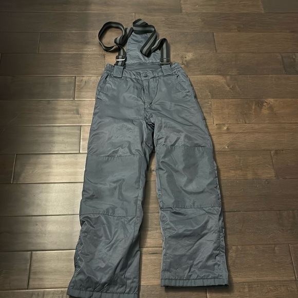 Athletic works gray lined snowpants, size 10-12 with removable suspenders - Picture 1 of 8